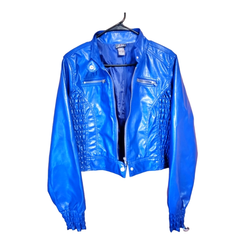Dots, Size M, Faux Blue Bomber Jacket 🏍 - Picture 4 of 4
